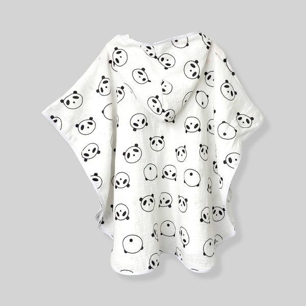 Пончо муслінове дитяче "Панди" Decoza Moms (poncho-ms043)