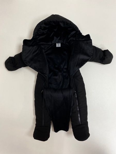 Зимний комбинезон с закрытыми ножками "Черный" Decoza Moms (zimakomb03-PM010) 56-62 см