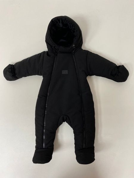Зимний комбинезон с закрытыми ножками "Черный" Decoza Moms (zimakomb03-PM010) 56-62 см