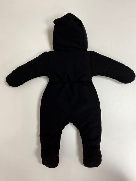 Зимний комбинезон с закрытыми ножками "Черный" Decoza Moms (zimakomb03-PM010) 56-62 см
