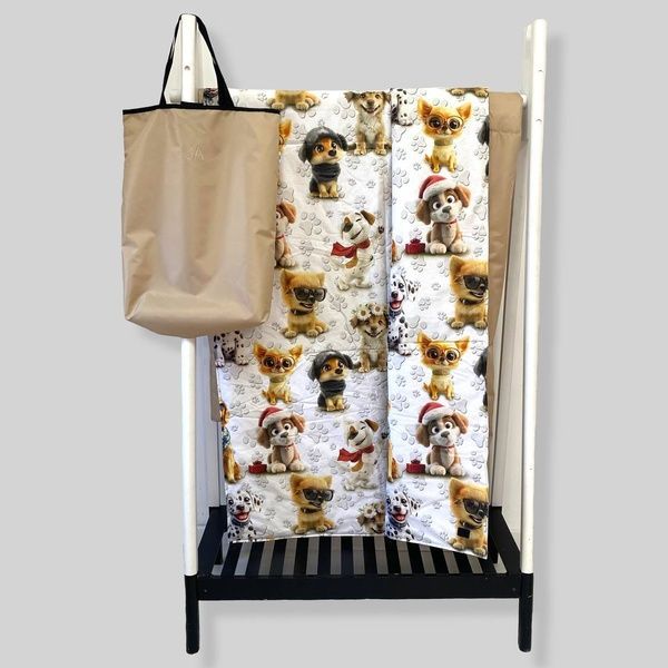 Плед для пляжу і пікніка "Песики" Decoza Moms (Pled-В4717-O095) 1.5х2.35 м