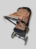 Хлопковая шторка на коляску "Бежевый однотон" Decoza Moms (Shtorka-P2287)