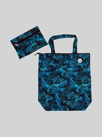 Сумка шопер "Синє листя" Decoza Moms (shoppermi-OP124) 46х40 см