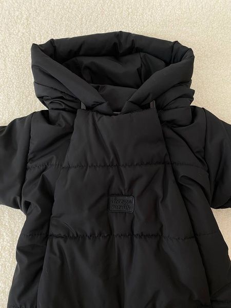 Демісезонний комбінезон з закритими ніжками "Canada" Чорний Decoza Moms (demslip03-OK072) 56-62