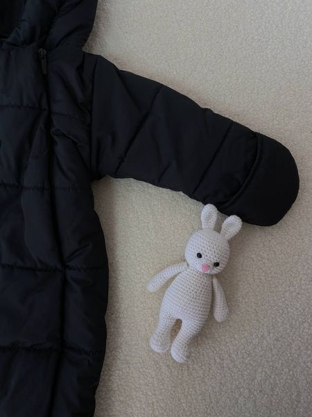 Демісезонний комбінезон з закритими ніжками "Canada" Чорний Decoza Moms (demslip03-OK072) 56-62