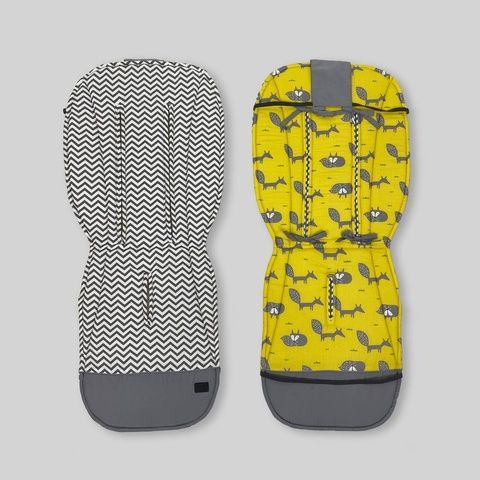 Матрасик хлопковый в коляску с пеной "Лисички" Decoza Moms (Mtspin4085-S605-S013)