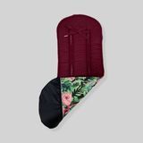 Хлопковый матрасик латекс "Фламинго и бордовый однотон" Decoza Moms (MatsL3590-B220-B920) 35х90