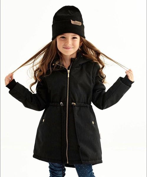 Демі парка чорна BLACK ANGEL gold Decoza Moms (parka8086-O072-pl016KRZ)