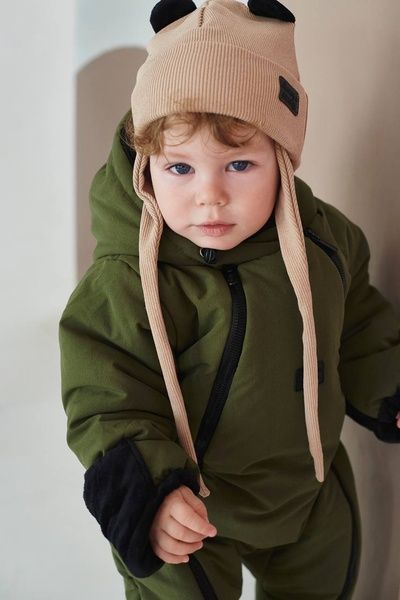 Зимовий комбінезон з закритими ніжками "Хакі" Decoza Moms (zimakomb03-pm005) 56-62