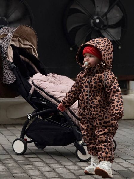 Зимовий комбінезон "Гепардовий принт" Decoza Moms (zimk7480-OP305-pl016) 74-80 см