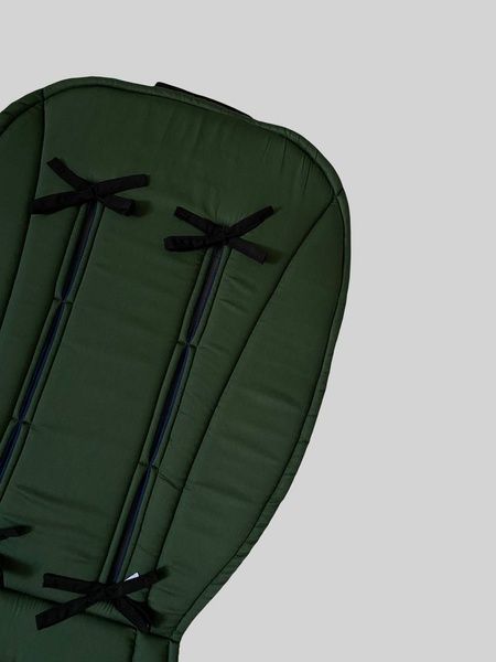 Матрацик бавовняний в коляску з піною Хакі і синій однотон Decoza Moms (Mtspin4090-S0054-S926) 40х90