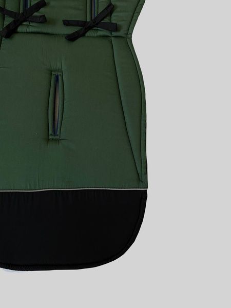 Матрацик бавовняний в коляску з піною Хакі і синій однотон Decoza Moms (Mtspin4090-S0054-S926) 40х90