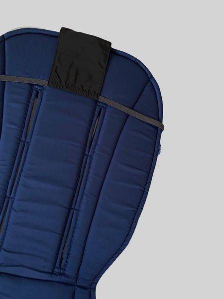 Матрацик бавовняний в коляску з піною Хакі і синій однотон Decoza Moms (Mtspin4090-S0054-S926) 40х90