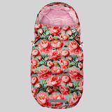 Зимний футмуф на коляску "Теплик" Пионы на мятном Decoza Moms (futmuf100-OP127-pl004) 100х47 см
