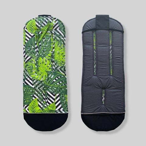 Хлопковый матрасик латекс "Папоротник и графит в точку" Decoza Moms (MatsL3590-S2-3-В3) 35х90 см