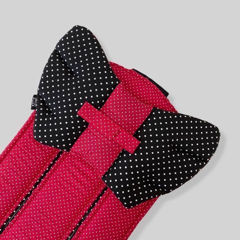 Подушка у візок "Крила Ангела" Чорний і червоний в горошинку Decoza Moms (Pillow-B2556-B2717)