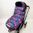 Зимний футмуф в коляску "Теплик" Дино розовые Decoza Moms (futmuf120-OP015-pl016) 120х47 см