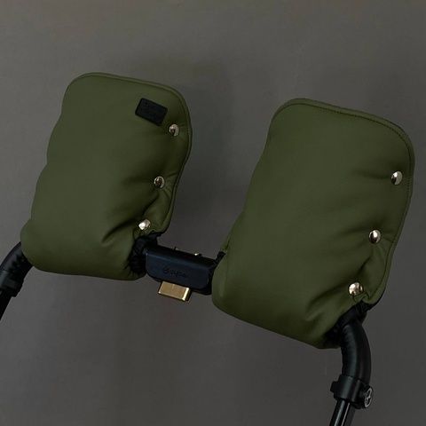 Рукавицы на коляску Болотная экокожа Decoza Moms (rukavitsy-K323-pl016)