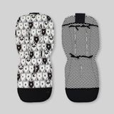 Матрасик хлопковый в коляску с пеной "Мишки и серый зигзаг" Decoza Moms (Mtspin4090-S409-S013) 90х40 см