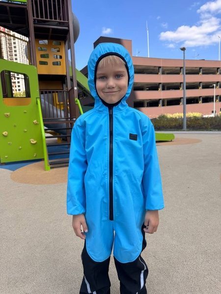 Комбінезон "Softshell" Блакитний з чорним Decoza Moms (KombSoft8692-SHh1-SHh5) 86-92 см