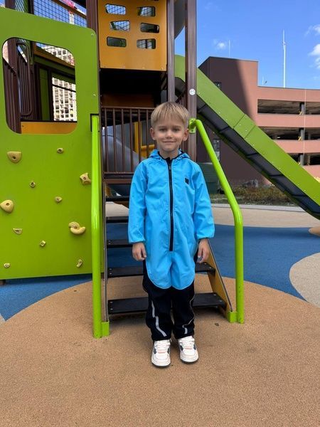 Комбінезон "Softshell" Блакитний з чорним Decoza Moms (KombSoft8692-SHh1-SHh5) 86-92 см