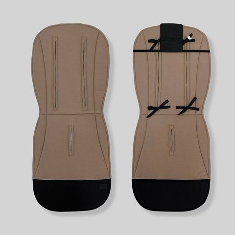 Матрасик хлопковый в коляску с пеной "Беж однотон" Decoza Moms (Mtspin4090-В303-В303) 40х90 см