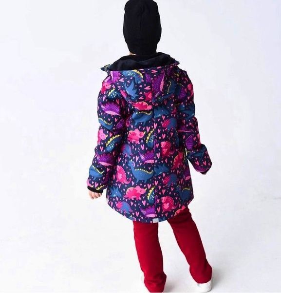 Деми парка Дино розовые Decoza Moms (parka8086-OP015-pl016)