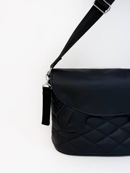 Сумка на візок чорна екошкіра з вушками Міккі Decoza Moms (S-K001-R-M-EM)