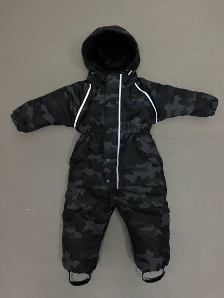 Зимовий комбінезон "Чорний камуфляж" Decoza Moms (zimk7480-OP306-pl016) 74-80 см