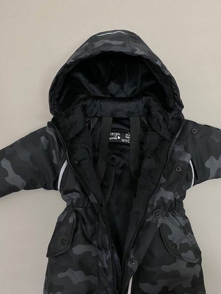 Зимовий комбінезон "Чорний камуфляж" Decoza Moms (zimk7480-OP306-pl016) 74-80 см