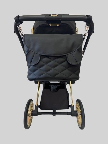 Сумка на візок чорна екошкіра з вушками Міккі Decoza Moms (S-K001-R-EM)