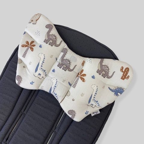 Подушка у візок "Крила Ангела" Графіт в краплинку і Діно Decoza Moms (Pillow-S2648-S2649)