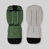 Матрасик хлопковый в коляску с пеной Хаки и серый зигзаг Decoza Moms (Mtspin4090-S0054-S013) 40х90