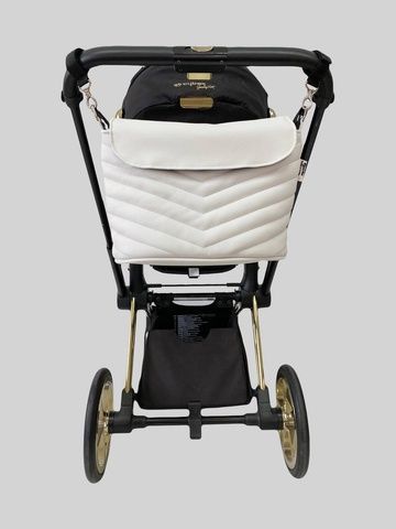 Сумка на коляску Біла екошкіра Decoza Moms (S-K004-E)