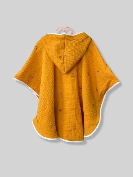 Пончо дитяче "Вігвам на гірчиці" Decoza Moms (poncho-ms038)