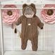 Демісезонний комбінезон Тедді Коричневий Decoza Moms (TeddyBearDM03-6119-W04) 56-62 см