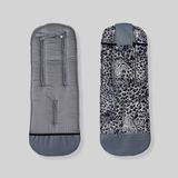 Хлопковый матрасик латекс "Серый леопард и серый однотон" Decoza Moms (MatsL3080-S14) 30х80 см