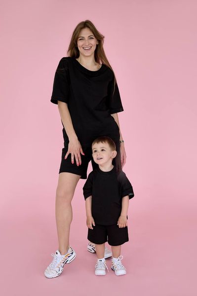 Женский костюм с шортами "Pride" Черный Decoza Moms (KPrs-BE05) S