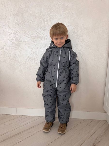 Зимовий комбінезон "Зірки на сірому" Decoza Moms (zimk8692-Op309-pl016) 86-92 см