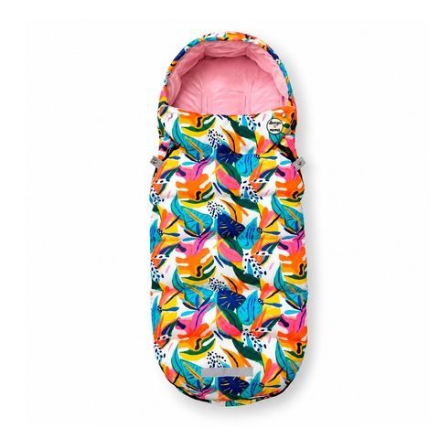Зимний футмуф на коляску "Теплик" Листья цветные Decoza Moms (futmuf120-OP128-pl004) 120х47 см