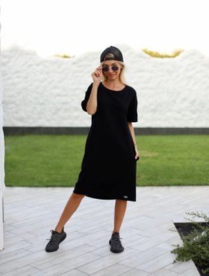Жіноче літнє плаття-футболка "Чорний" Decoza moms (PLFxs-LAK02) PLFxs-LAK02 фото