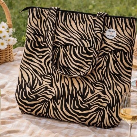 Сумка шоппер мини "Зебра бежевая" Decoza Moms (shoppermi-Op321) 46х40 см