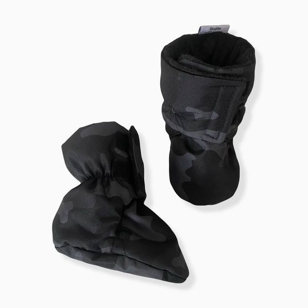 Зимові пінетки "Чорний камуфляж" Decoza Moms (pinetki13-Op306-pl016) 13 см