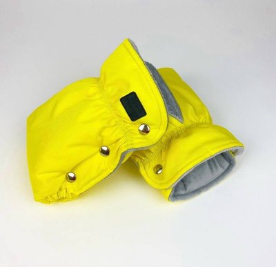 Рукавиці на коляску Жовтий з сірим Decoza Moms (rukavitsy-O085-pl017) rukavitsy-O085-pl017 фото