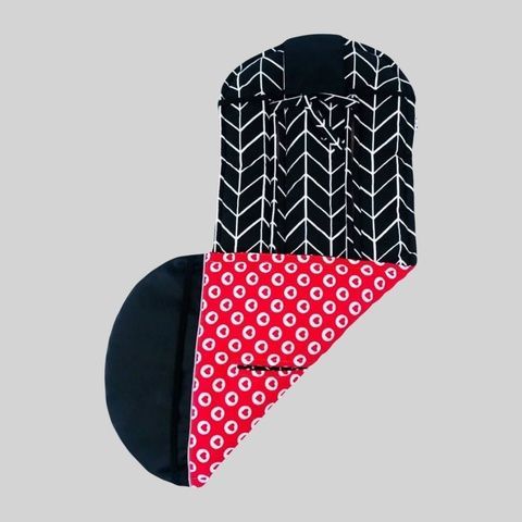 Хлопковый матрасик холофайбер "Черная геометрия" Decoza Moms (Mats3080-B220-B806) 30х80 см