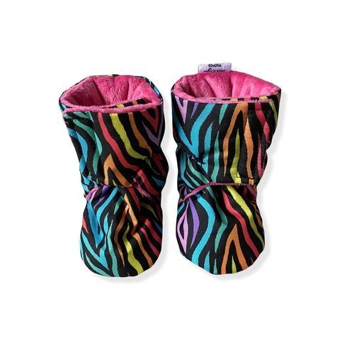 Зимние пинетки "Зебра" Decoza Moms (pinetki11-OP30-pl04) 11 см