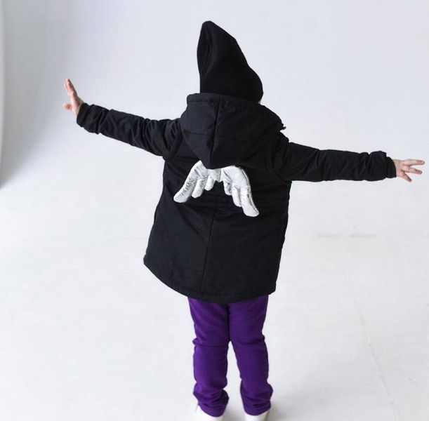 Демі парка чорна BLACK ANGEL silver Decoza Moms (parka8086-O072-pl016KRS)