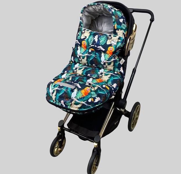 Зимовий футмуф на візок Джунглі Decoza Moms (futmuf100-OP122-pl017) 100х47 см