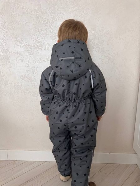 Зимний комбинезон "Звезды на сером" Decoza Moms (zimk116122-Op309-pl016) 116-122 см
