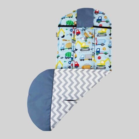 Хлопковый матрасик латекс "Техника и зигзаг" Decoza Moms (MatsL3080-S121-S010)